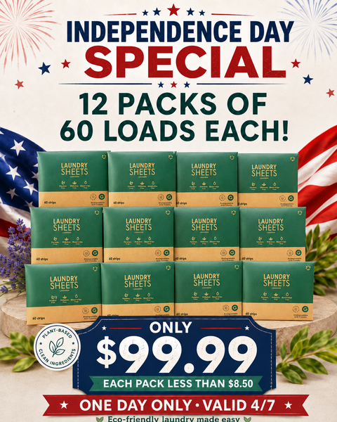 GreenArgen Independence Day Special – 12-Pack Lavender Laundry Sheets Bundle | 720 Loads