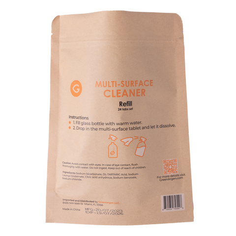 Multi-Surface Cleaning Efficiency Pack: Starter Kit and Refill (Pack of 24 Tabs)