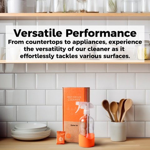 Multi-Surface Cleaning Efficiency Pack: Starter Kit and Refill (Pack of 24 Tabs)