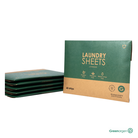 Eco-Friendly Laundry Sheets - Natural & Waste Free (6 Packs of 60 Strips)